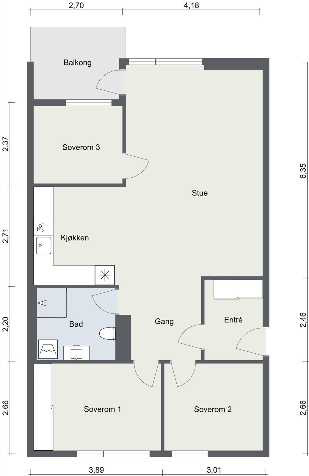 Planløsning - Åkebergveien 14 Galleribilde