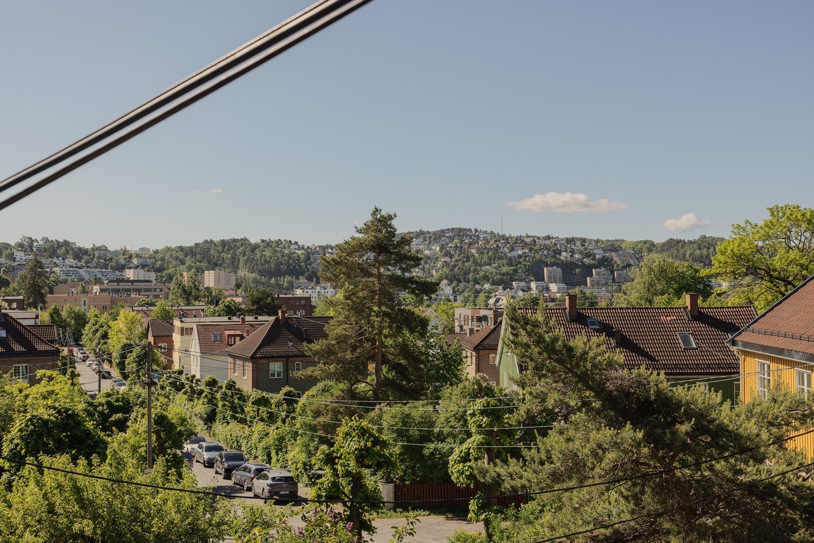 Flott utsikt mot nærområdet og Ekebergåsen. Galleribilde