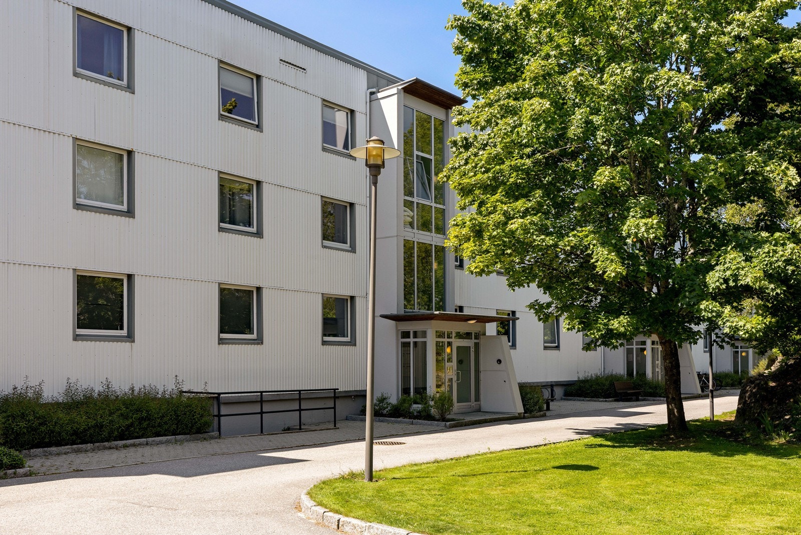 Borettslagets fellesareal er pent opparbeidet. Galleribilde