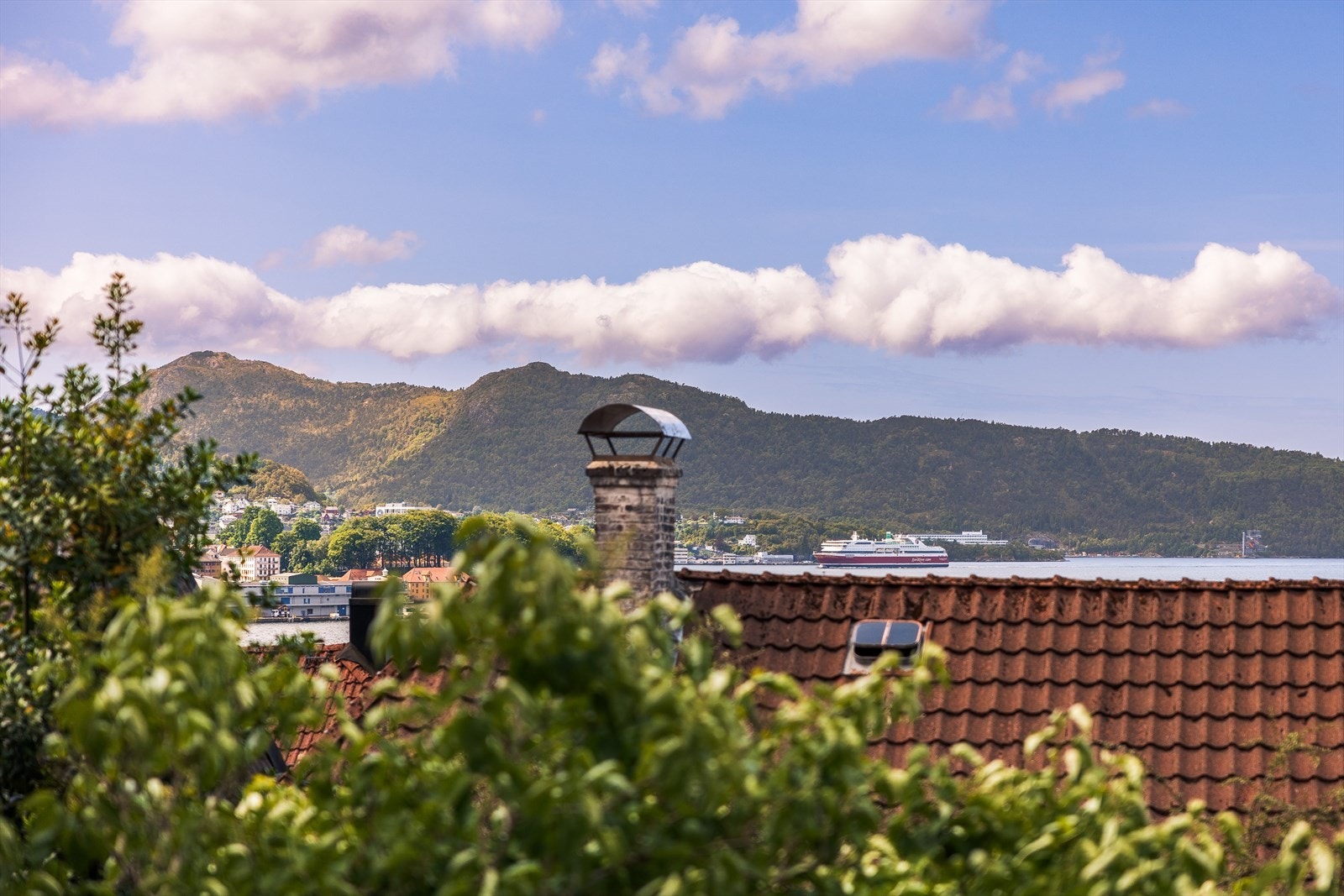 Fantastisk utsikt over fjell og fjord. Rolig beliggenhet med nærhet til naturen. Perfekt for dem som søker harmoni. Galleribilde