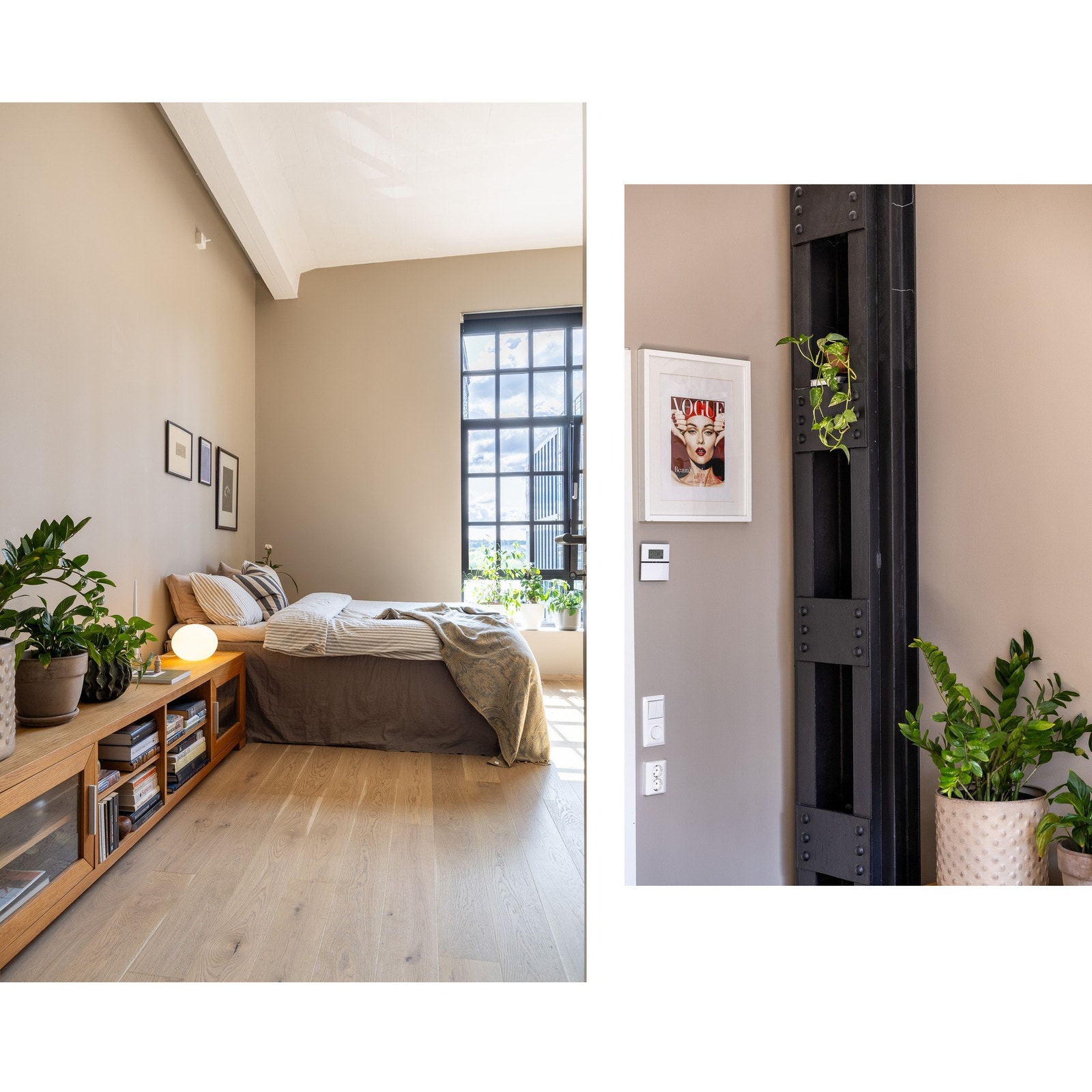 På gulvet er det lagt parkett. Galleribilde