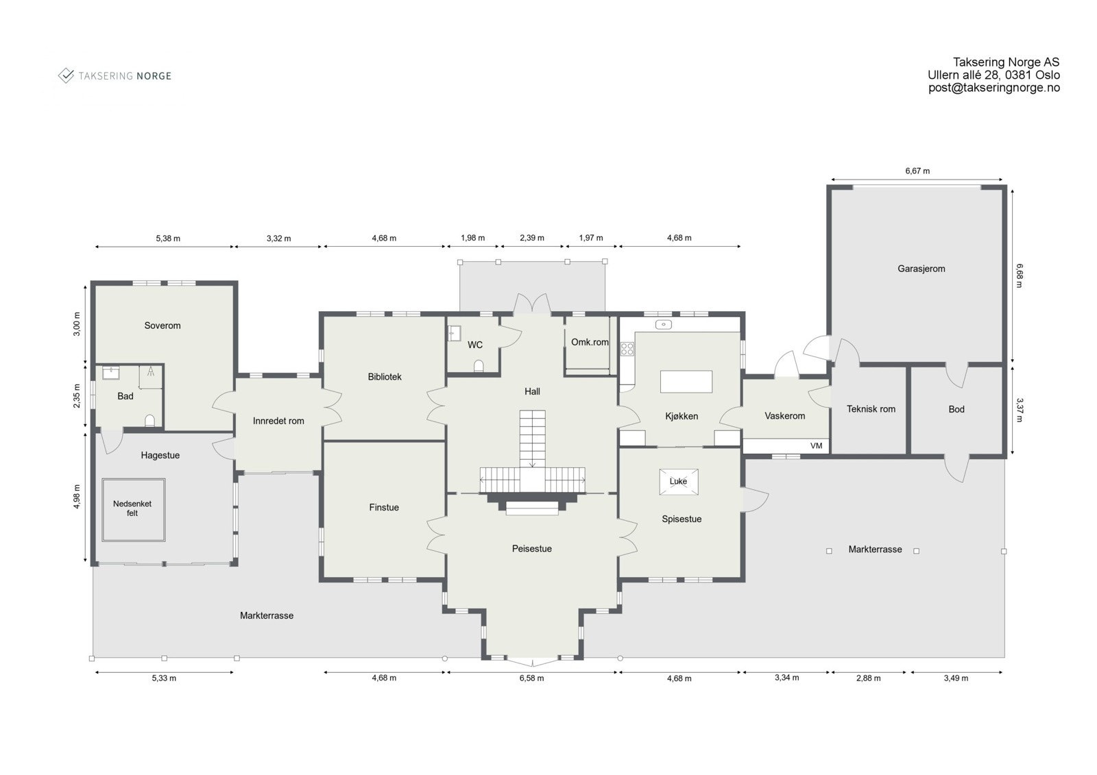 Plantegning 1. Etasje. Galleribilde