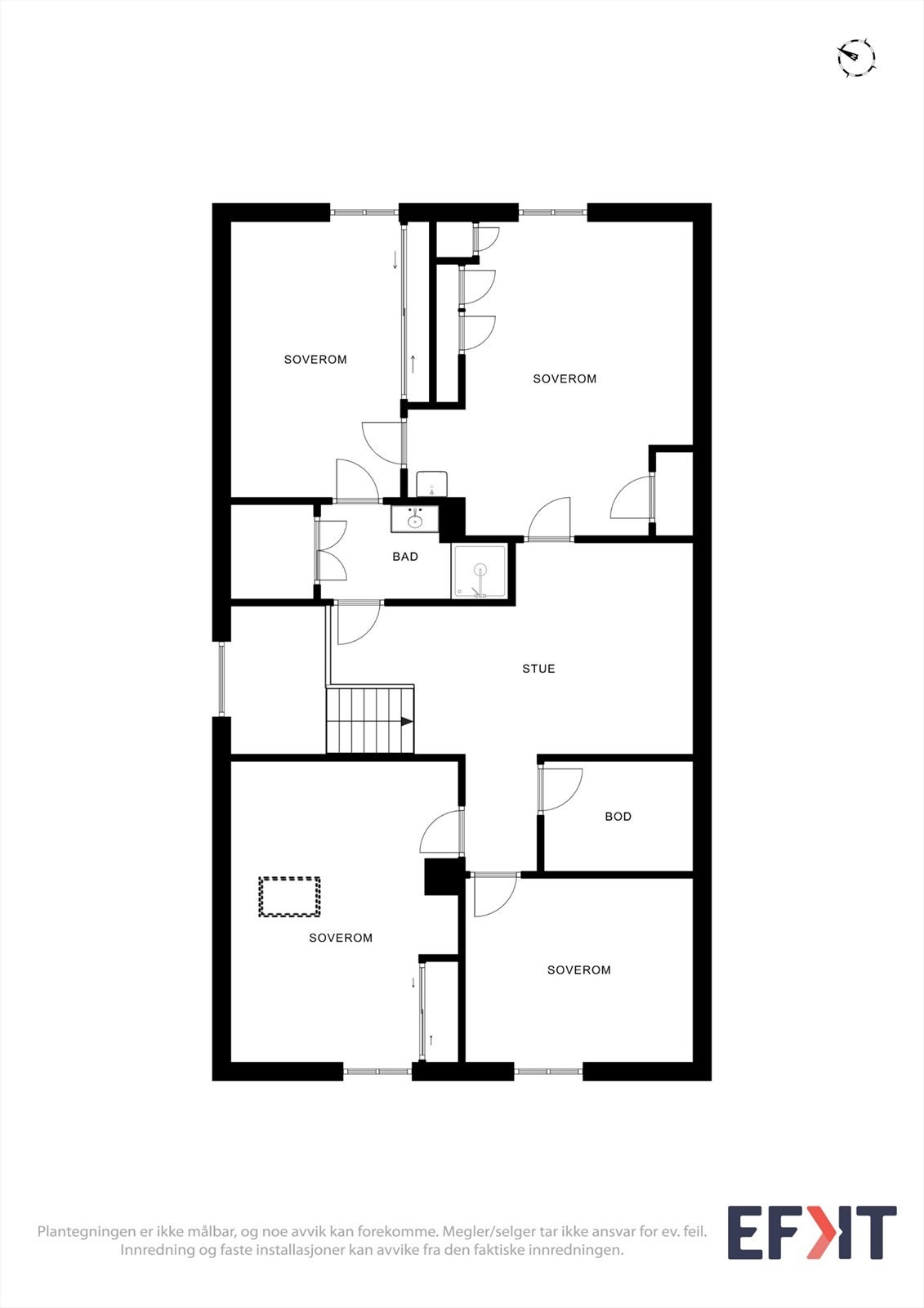 Plantegninger våningshus 2. etg Galleribilde