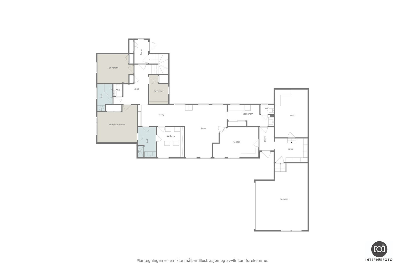 Plantegning 1.etg Galleribilde