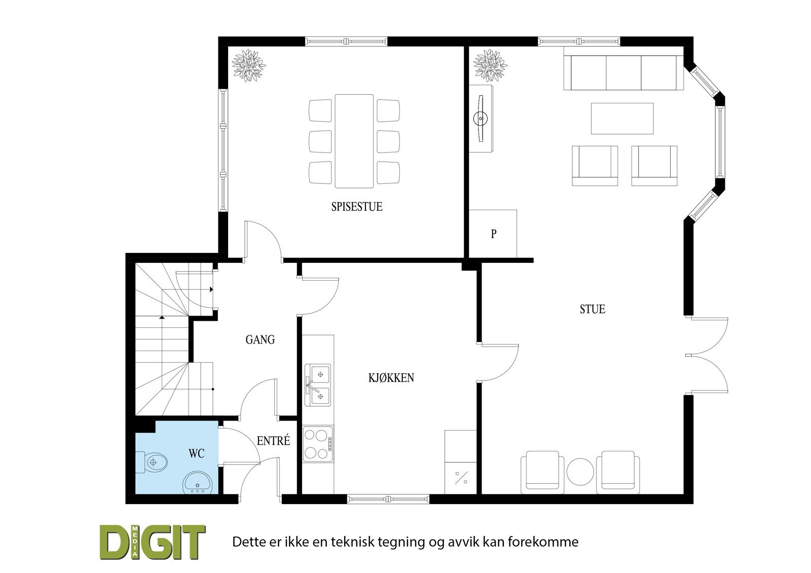 1 etasje. Galleribilde