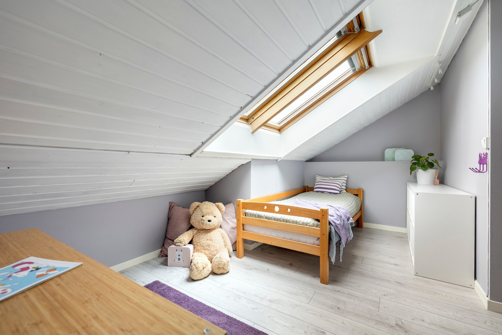 De to rommene på loftet ble etablert og innredet i 2002/2003 i regi av borettslaget. Galleribilde