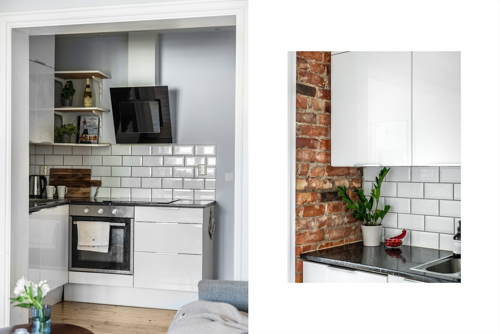 Her får du stekeovn, platetopp og oppvaskmaskin integrert i innredningen. Galleribilde