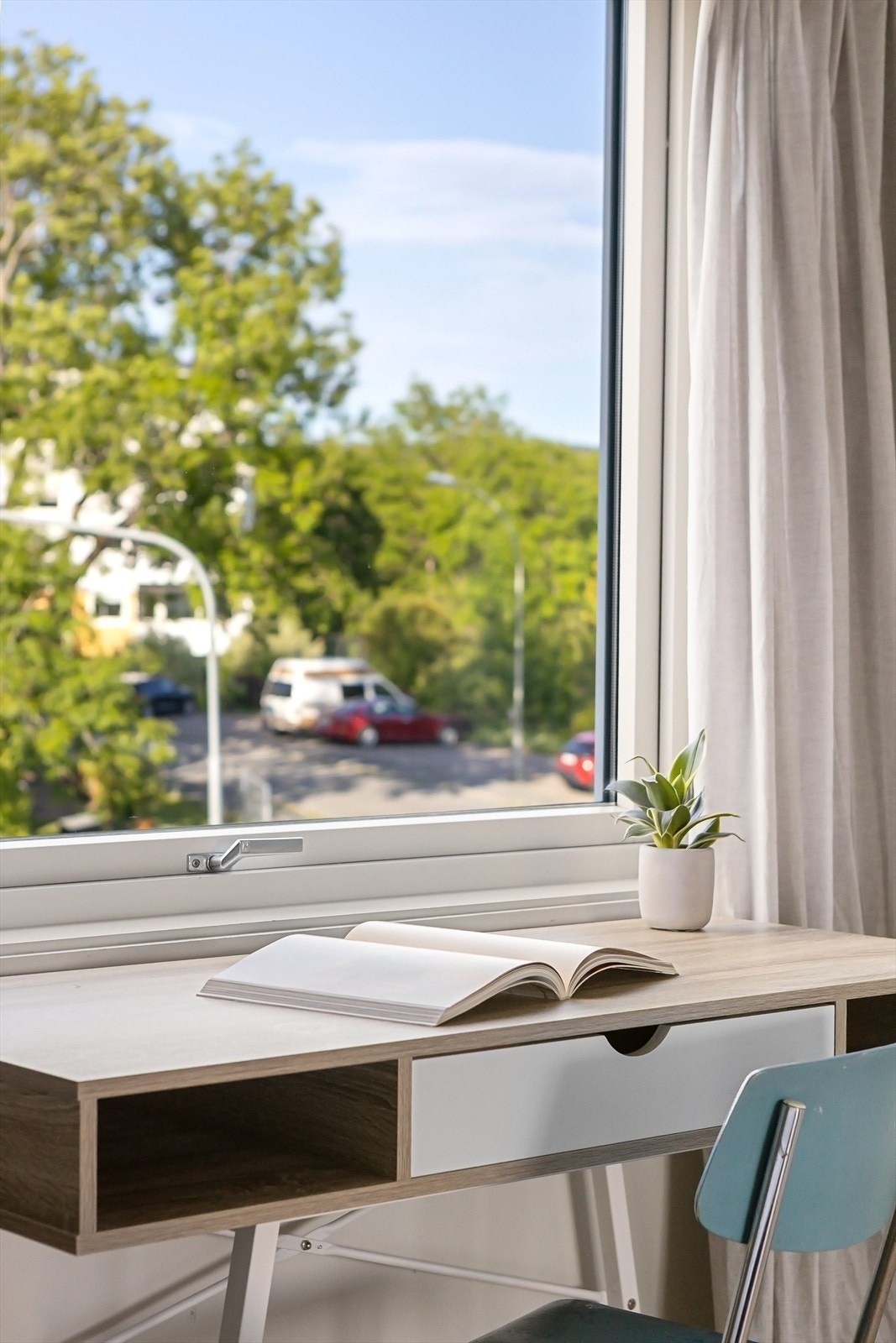 Her kan man ha hjemmekontor. Galleribilde