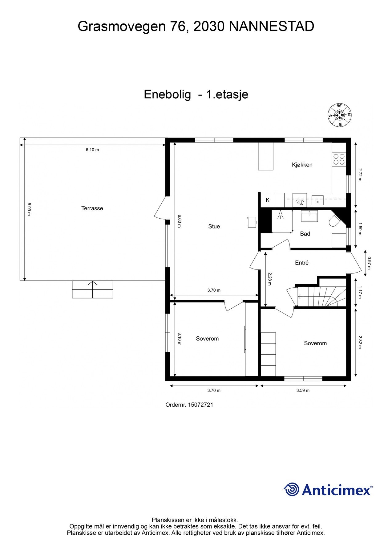 Velkommen inn i boligens 1.etasje. Galleribilde