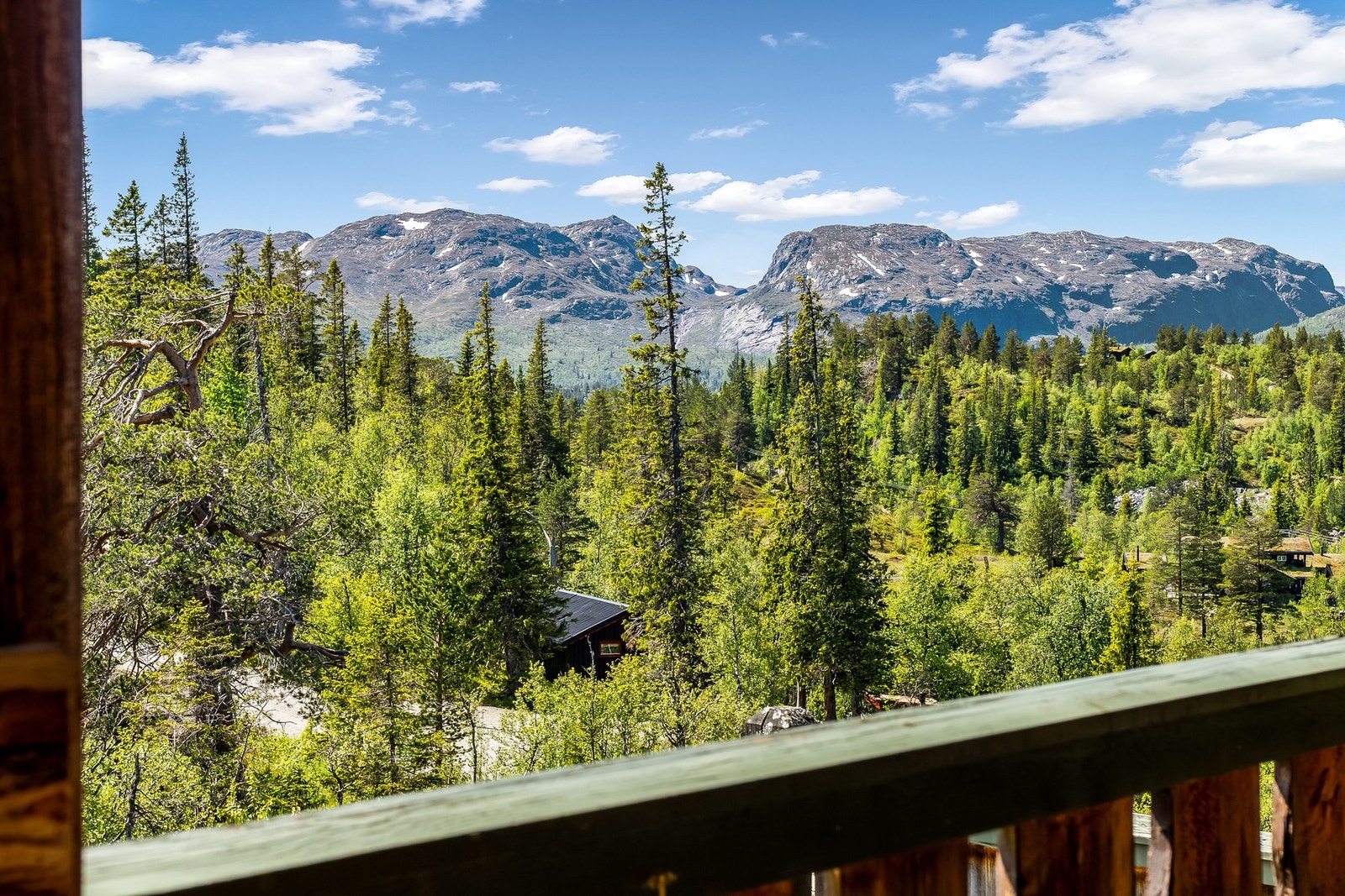 Flott utsikt til Kuskard, hytta ligger på Fyrå, ca 2-3 km fra Hallbjønnsekken Galleribilde