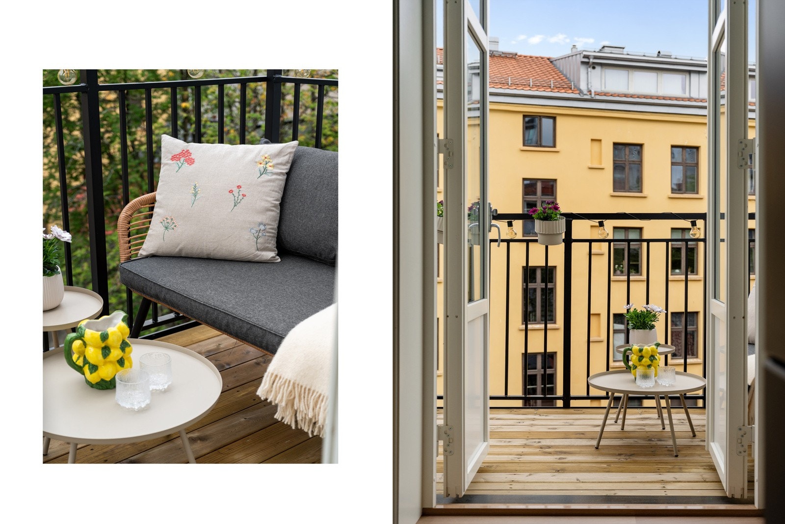 Balkongdørene gir stuen en ekstra forlengelse på sommerstid. Galleribilde