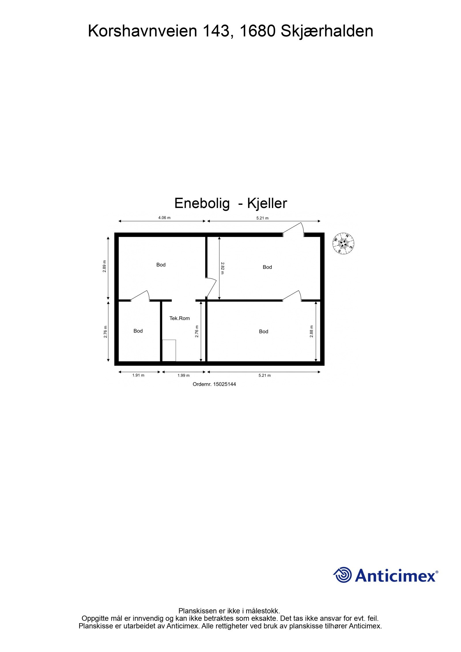 Hovedhusets kjelleretasje - under nybygget fra 2009. Detaljer kan avvike. Galleribilde
