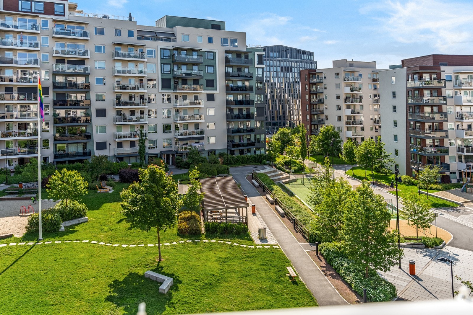 Fin utsikt fra balkongen. Galleribilde