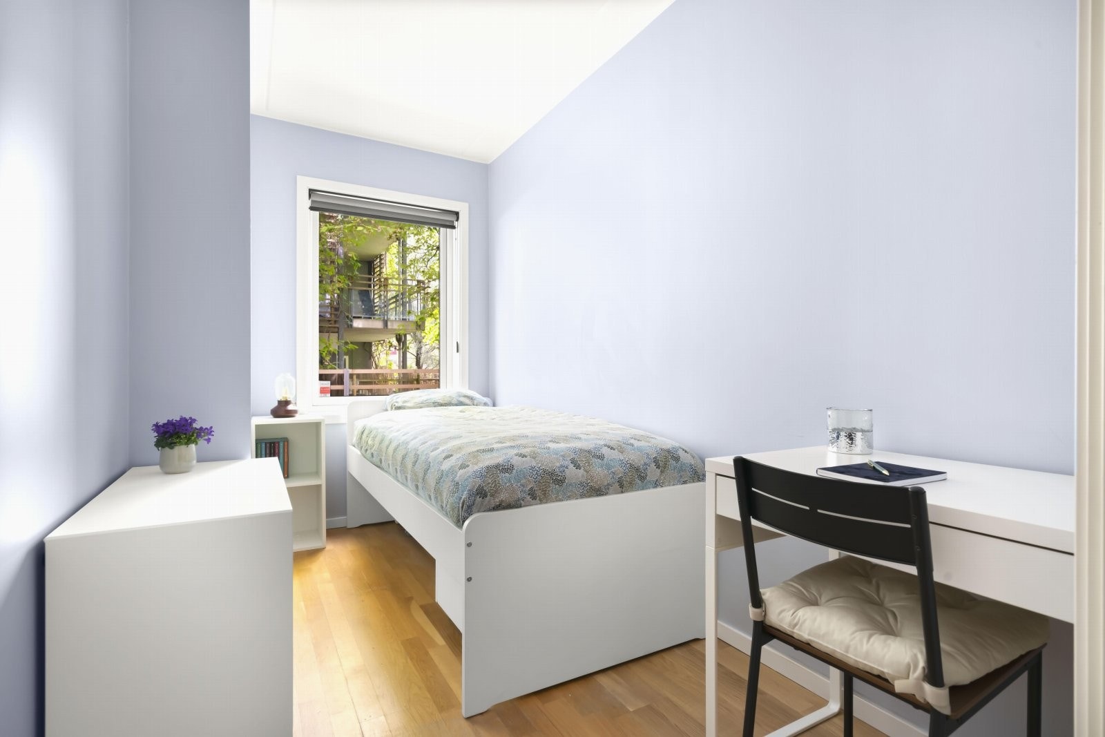 Dette rommet benyttes idag som soverom, men er ikke omsøkt fra tilleggsdel til hoveddel. Galleribilde