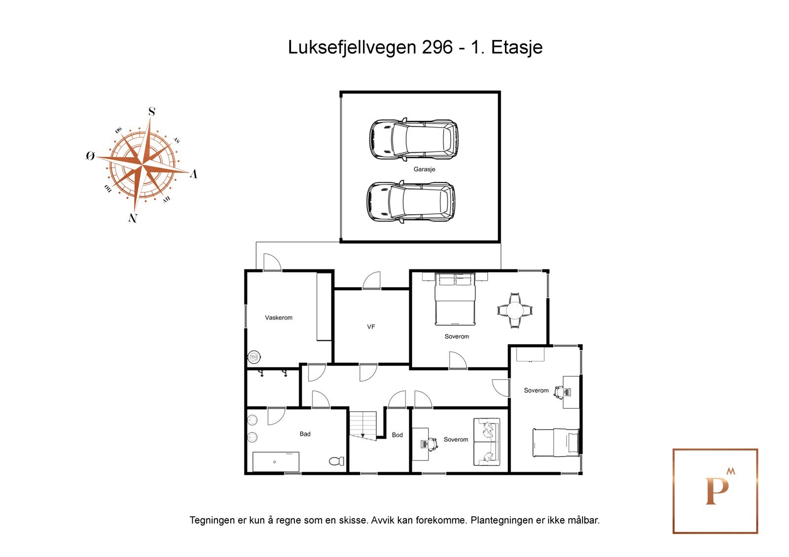 Plantegning 1. etg. Galleribilde