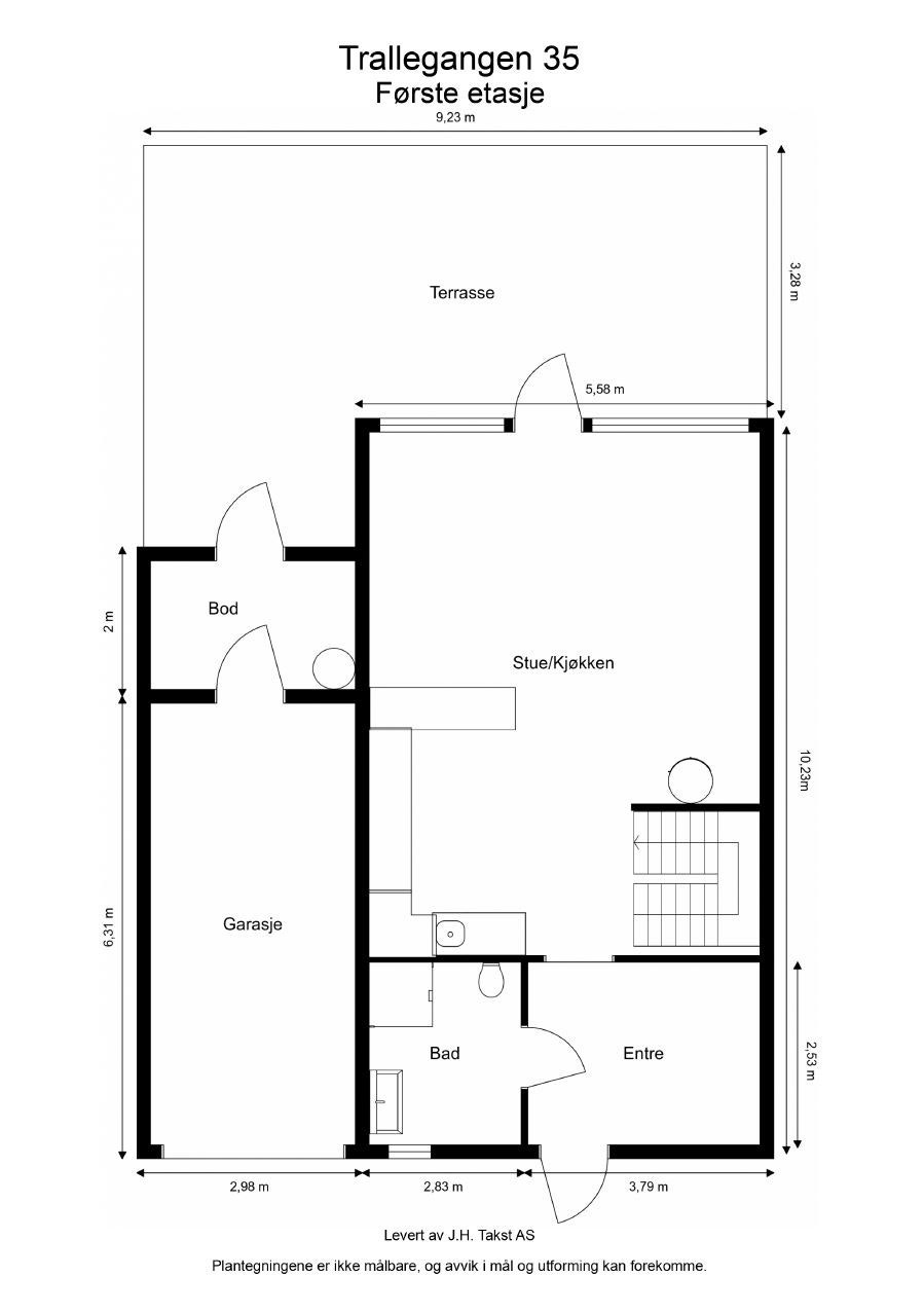 Plantegning 1. etg. Galleribilde