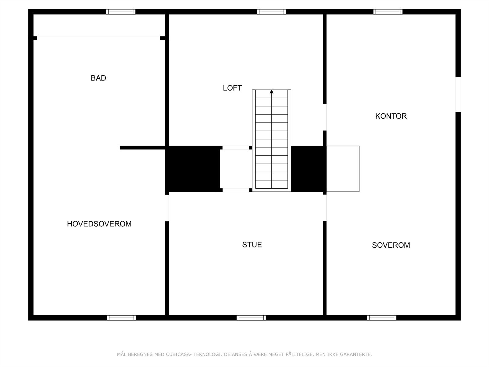 Plantegning loftsetasje Galleribilde
