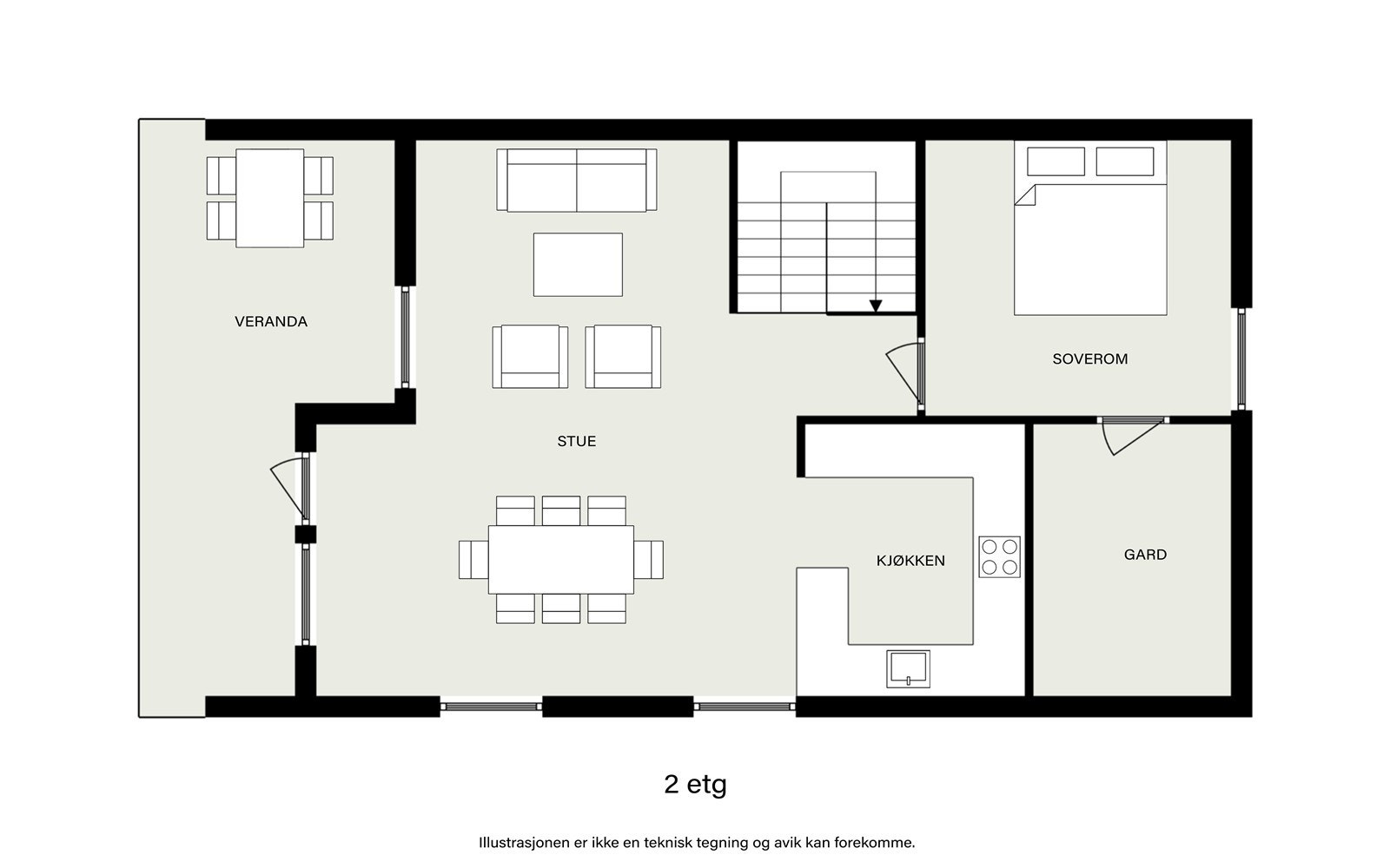 Plantegning 2. etasje. Galleribilde