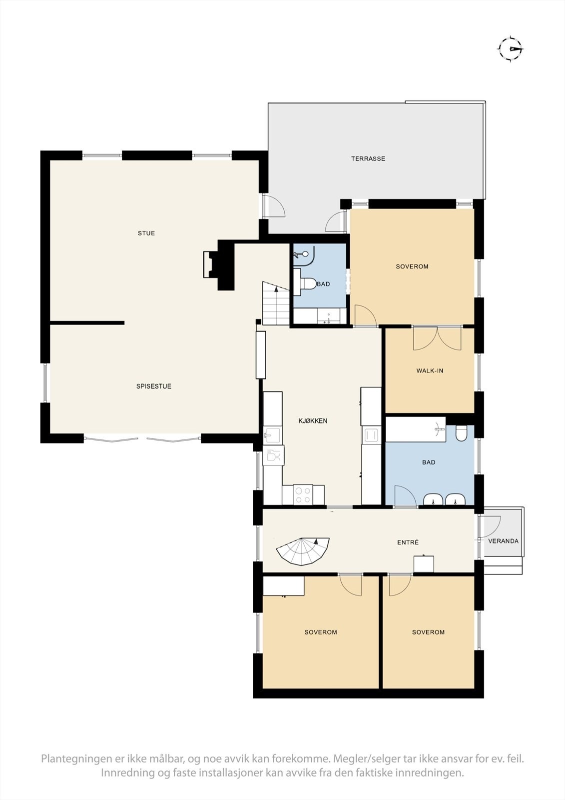 Plantegning første etasje Galleribilde