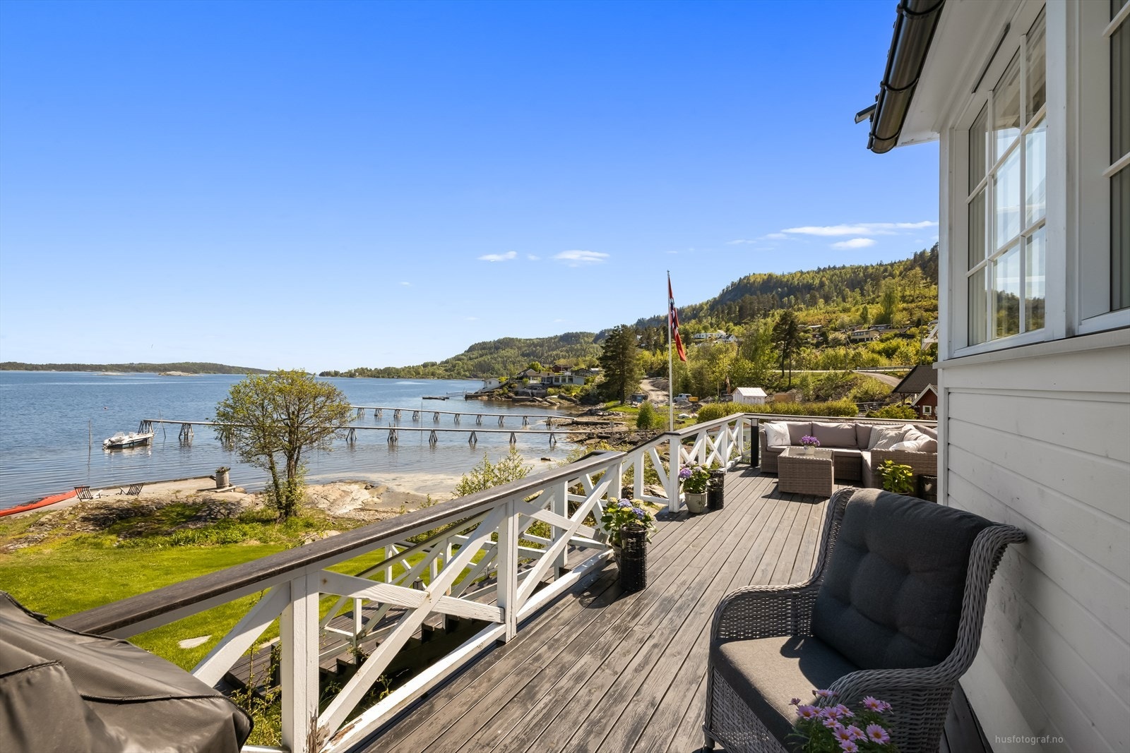 Uteområdene ligger skjermet for innsyn. Galleribilde