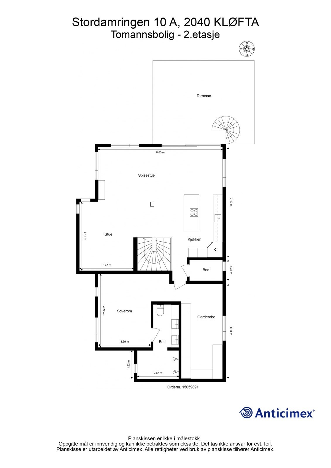 Plantegning 2.etasje Galleribilde