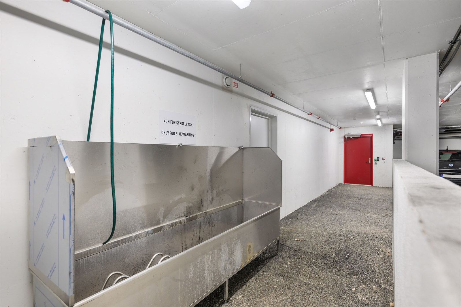 Det er også eget sykkevask. Galleribilde