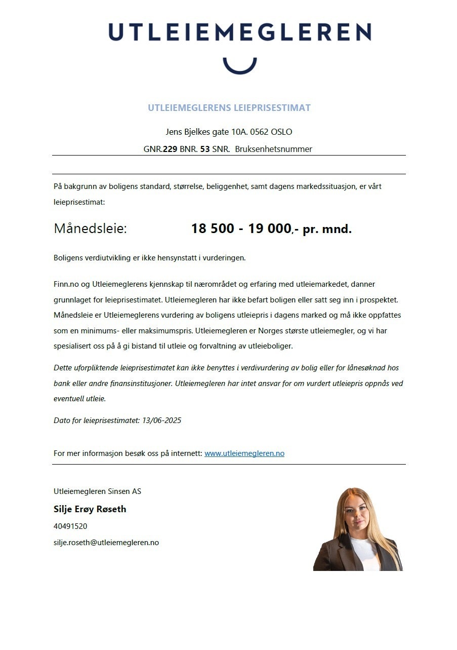 Utleievurdering. Galleribilde