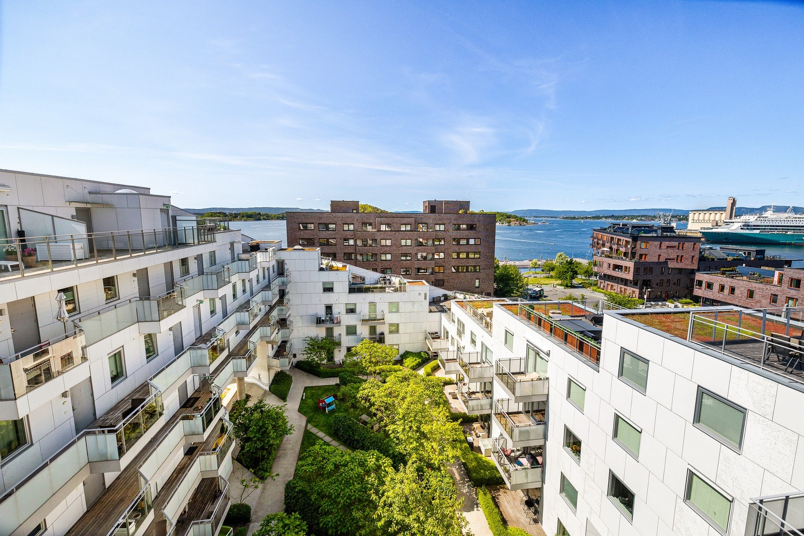 Utsikt fra takterrassen. Galleribilde