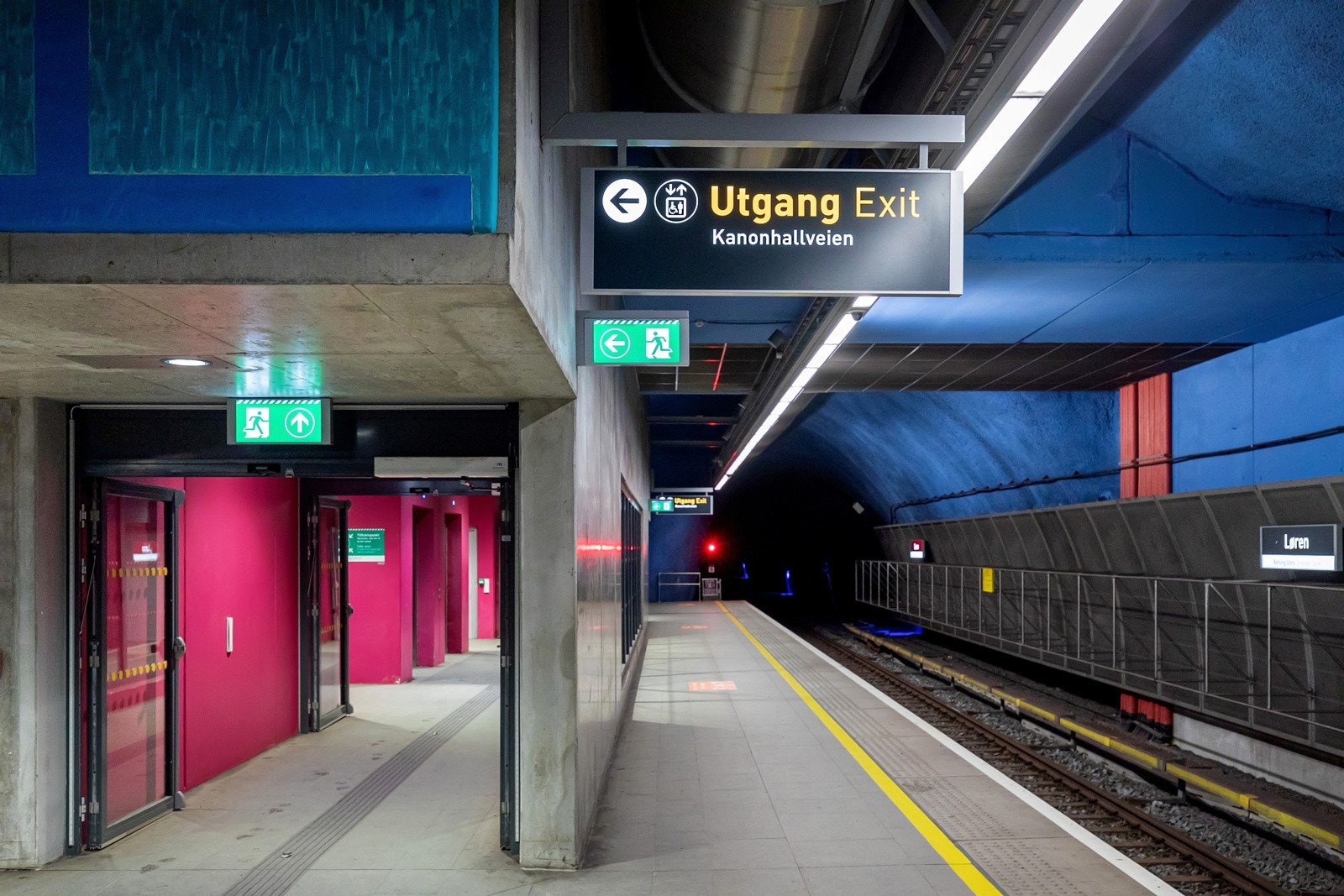 Fra Løren går det T-baner hyppig både ned mot sentrum og opp mot marka. Galleribilde