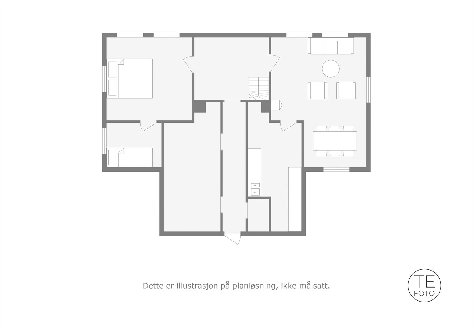 Planløsning i 1. etasje Galleribilde