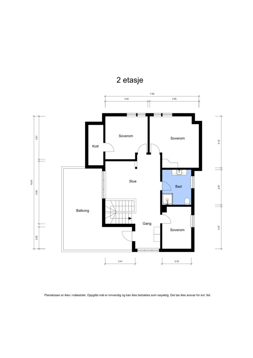 Plantegning 2.etasje. Galleribilde