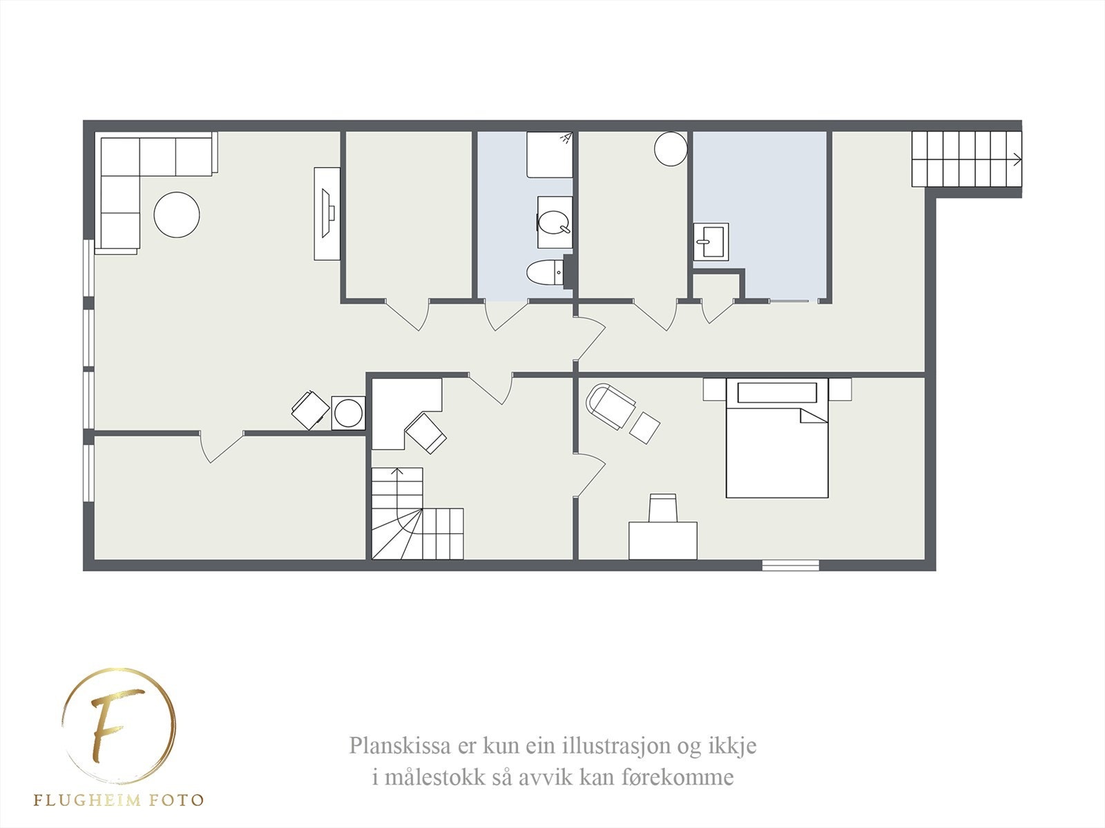 Planteikning - Underetasje Galleribilde