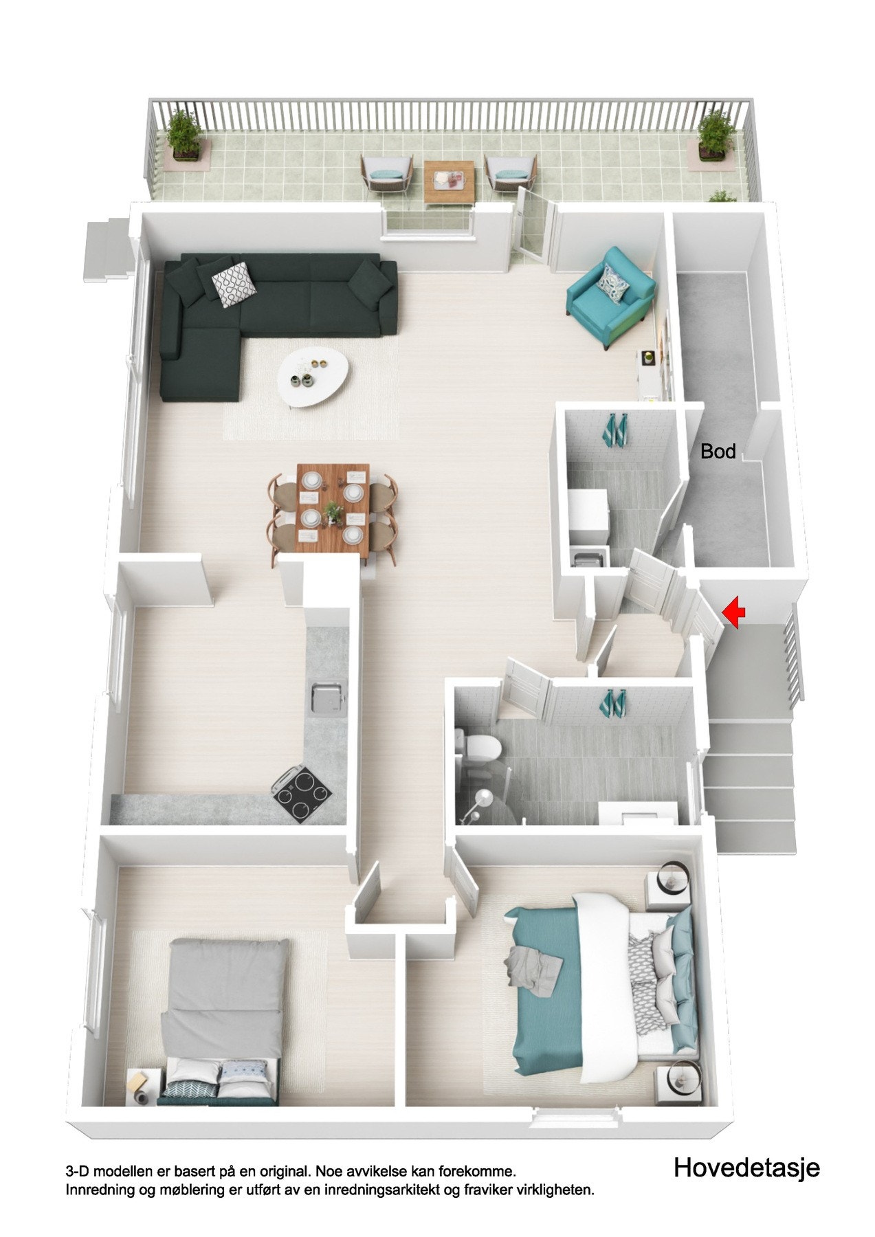 Plantegning 1.etg. Galleribilde