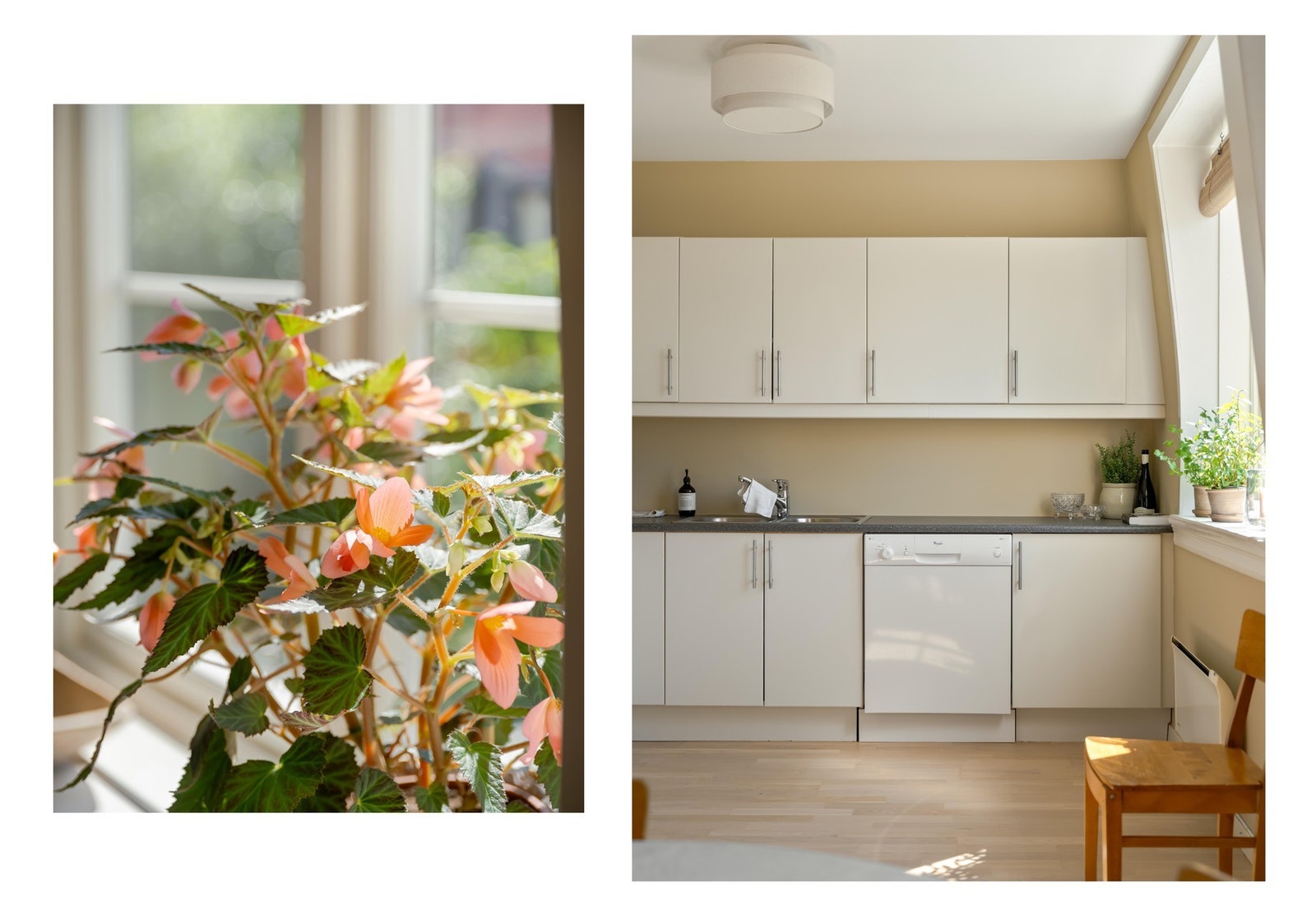 Planløsningen er svært praktisk, med kjøkkenet beliggende i en delvis åpen løsning mot stuen. Galleribilde