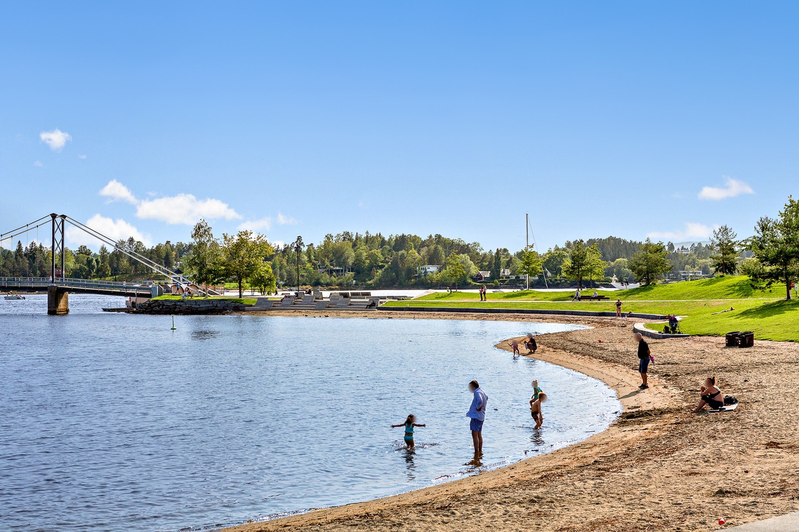 Fantastisk badested om sommeren Galleribilde