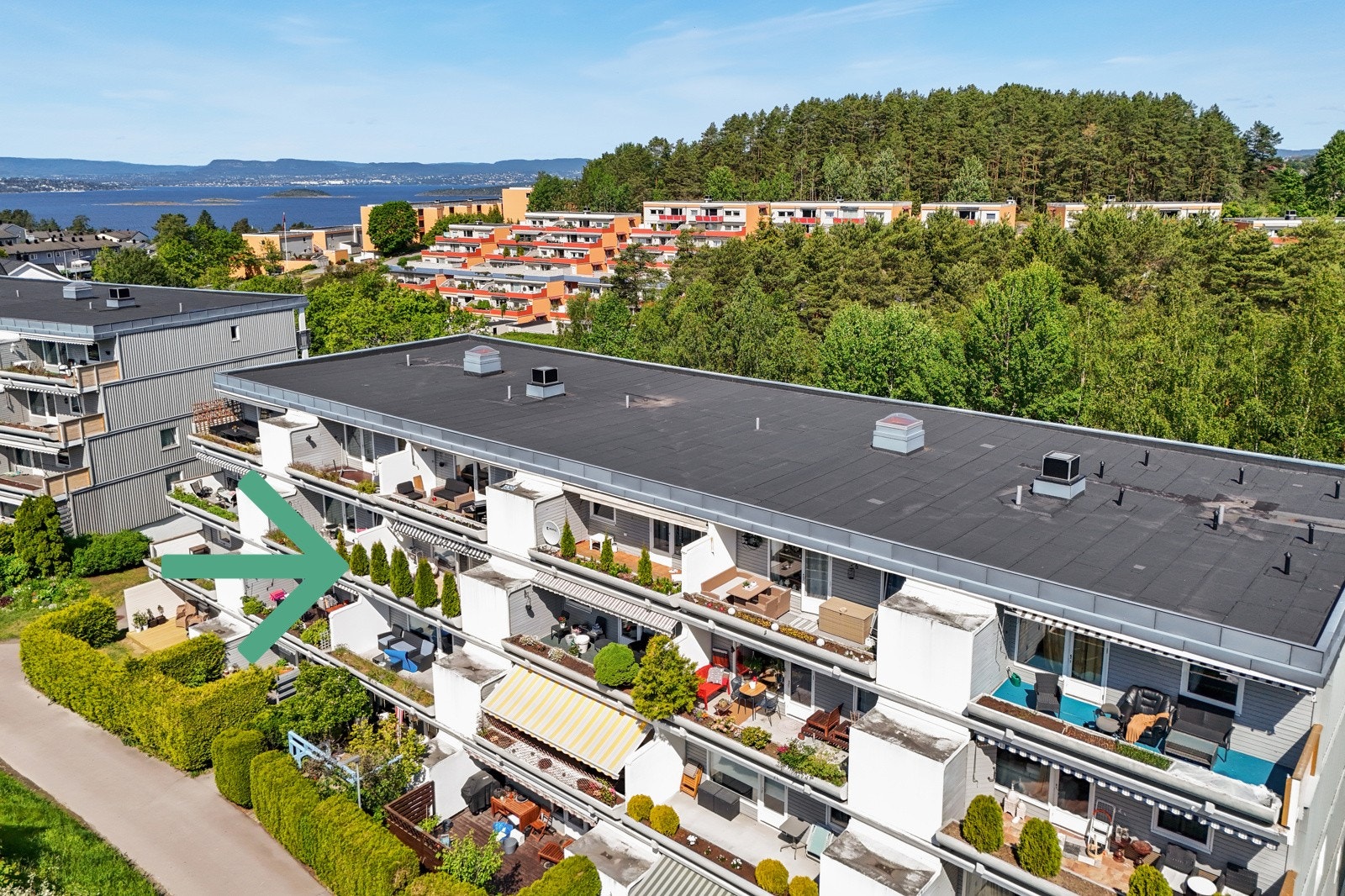 Leiligheten ligger flott til i 3. etasje Galleribilde