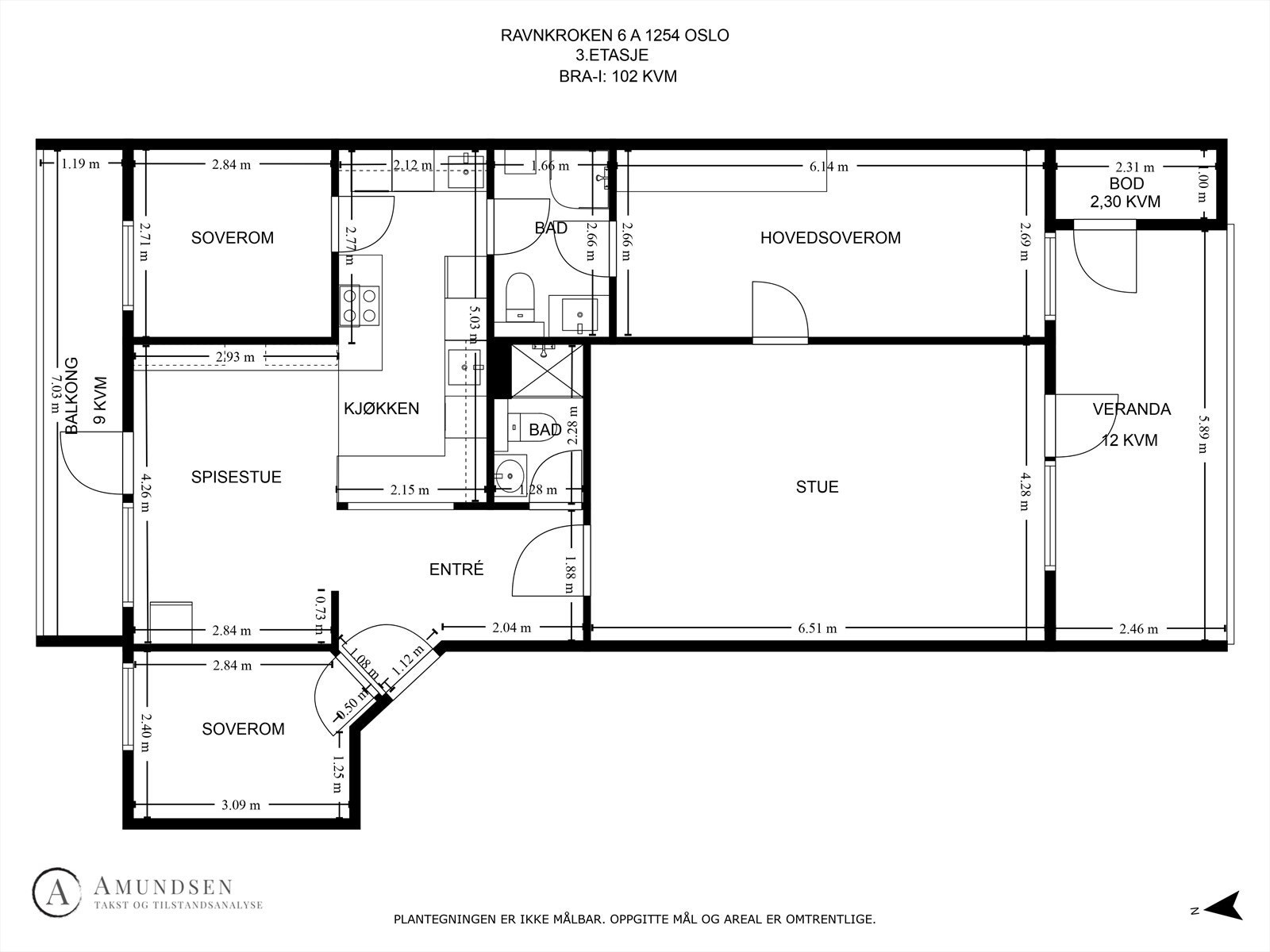 Takstmannens plantegning Galleribilde