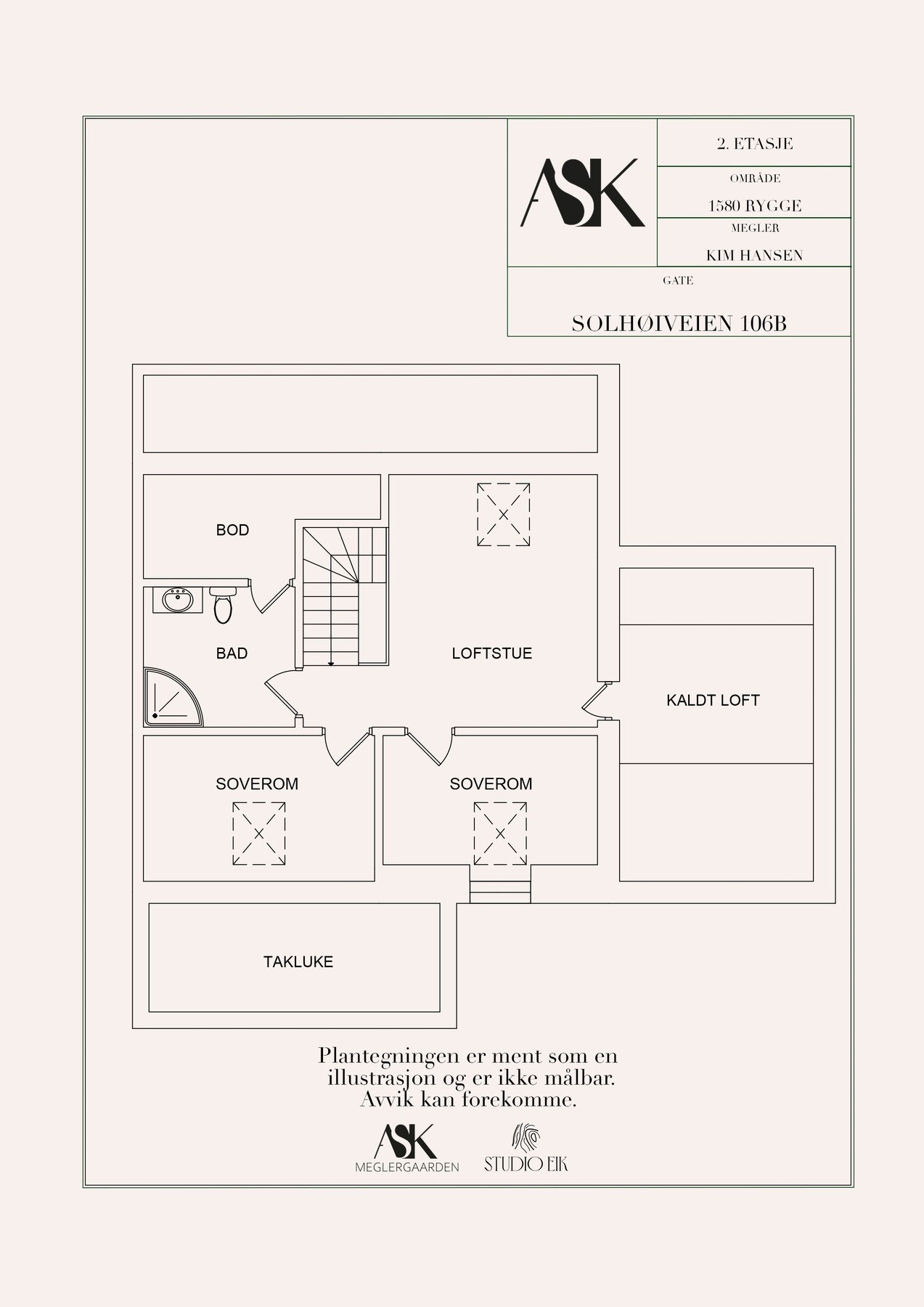 Plantegning 2. etasje Galleribilde