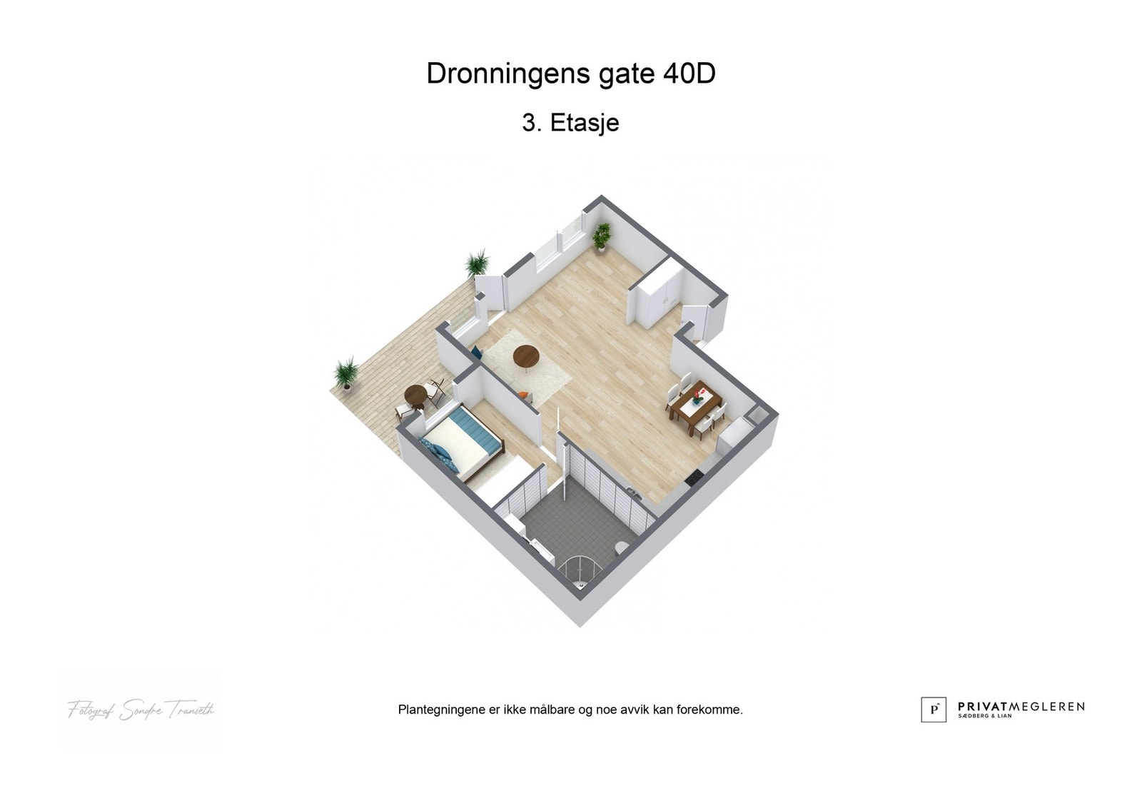 - 3D plantegning (ikke målbart) - Galleribilde