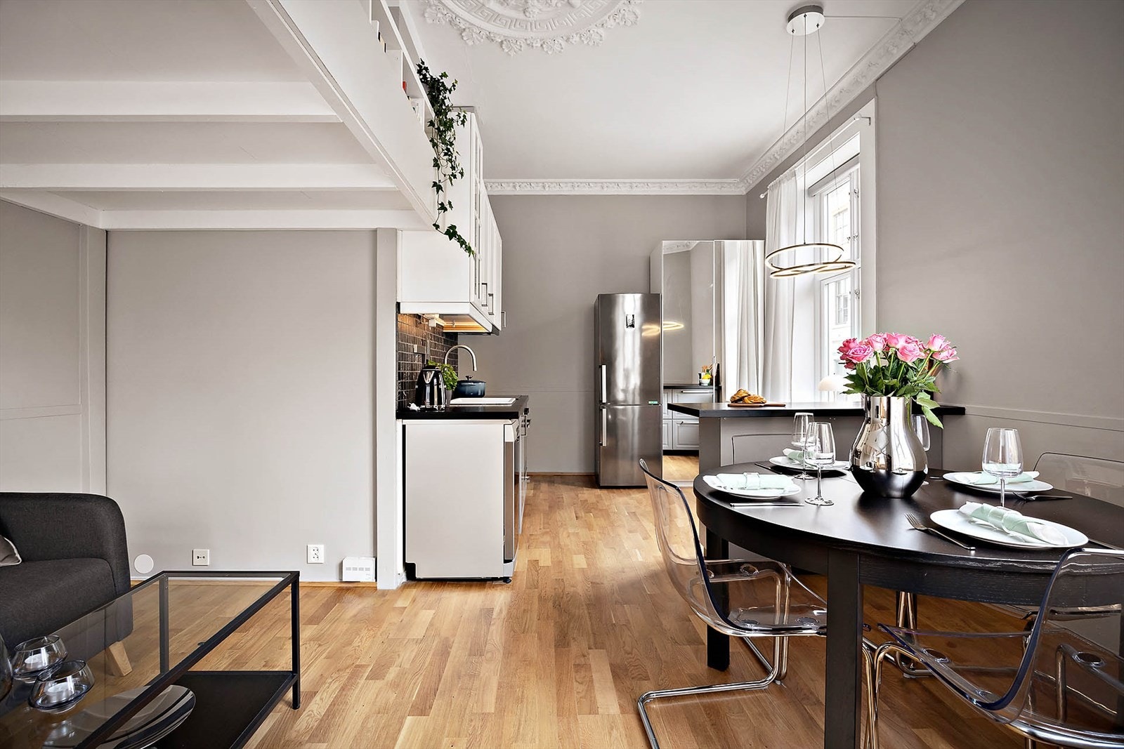 En lys og arealeffektiv leilighet med sentral beliggenhet Galleribilde