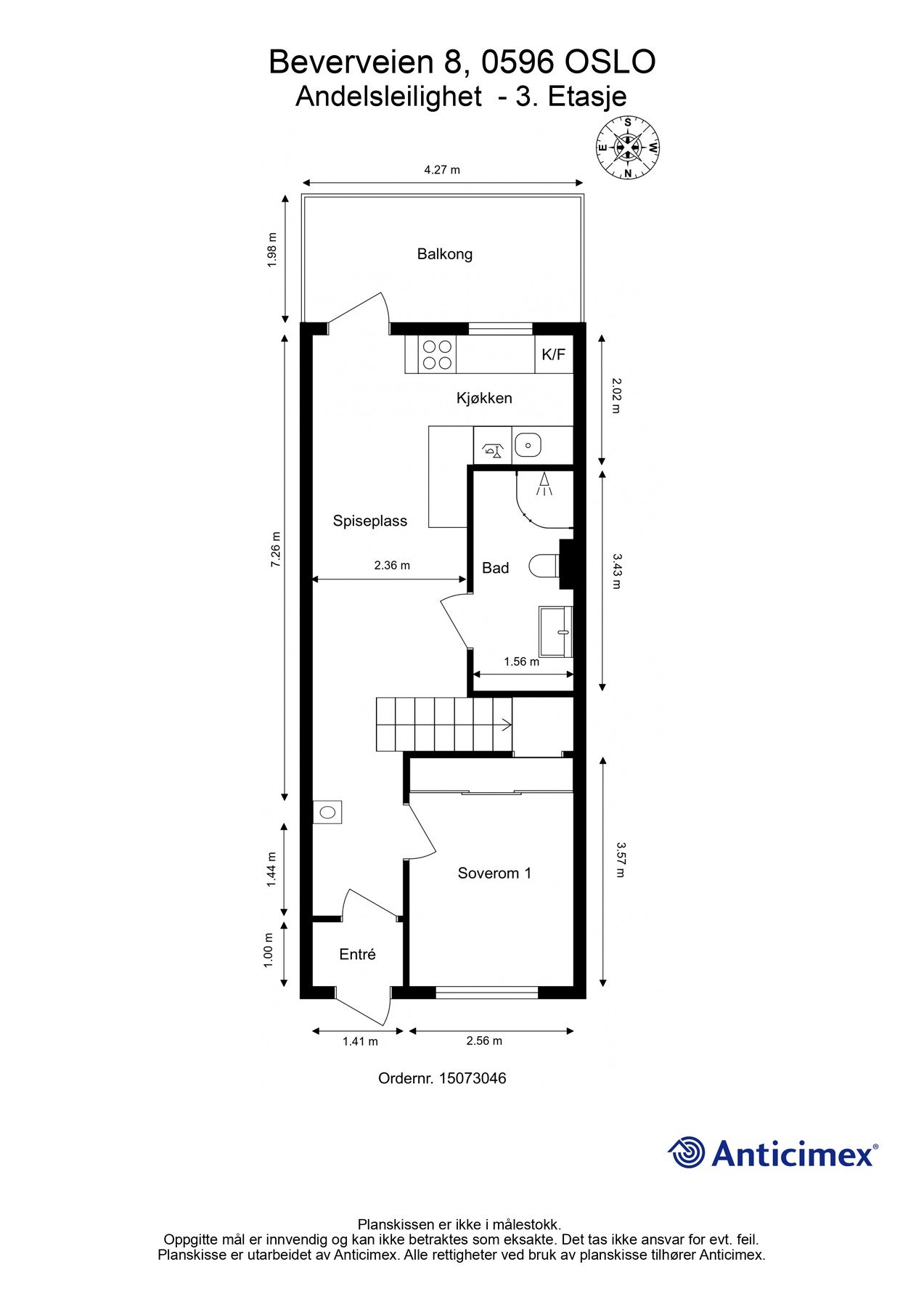Målsatt plantegning plan 1 Galleribilde