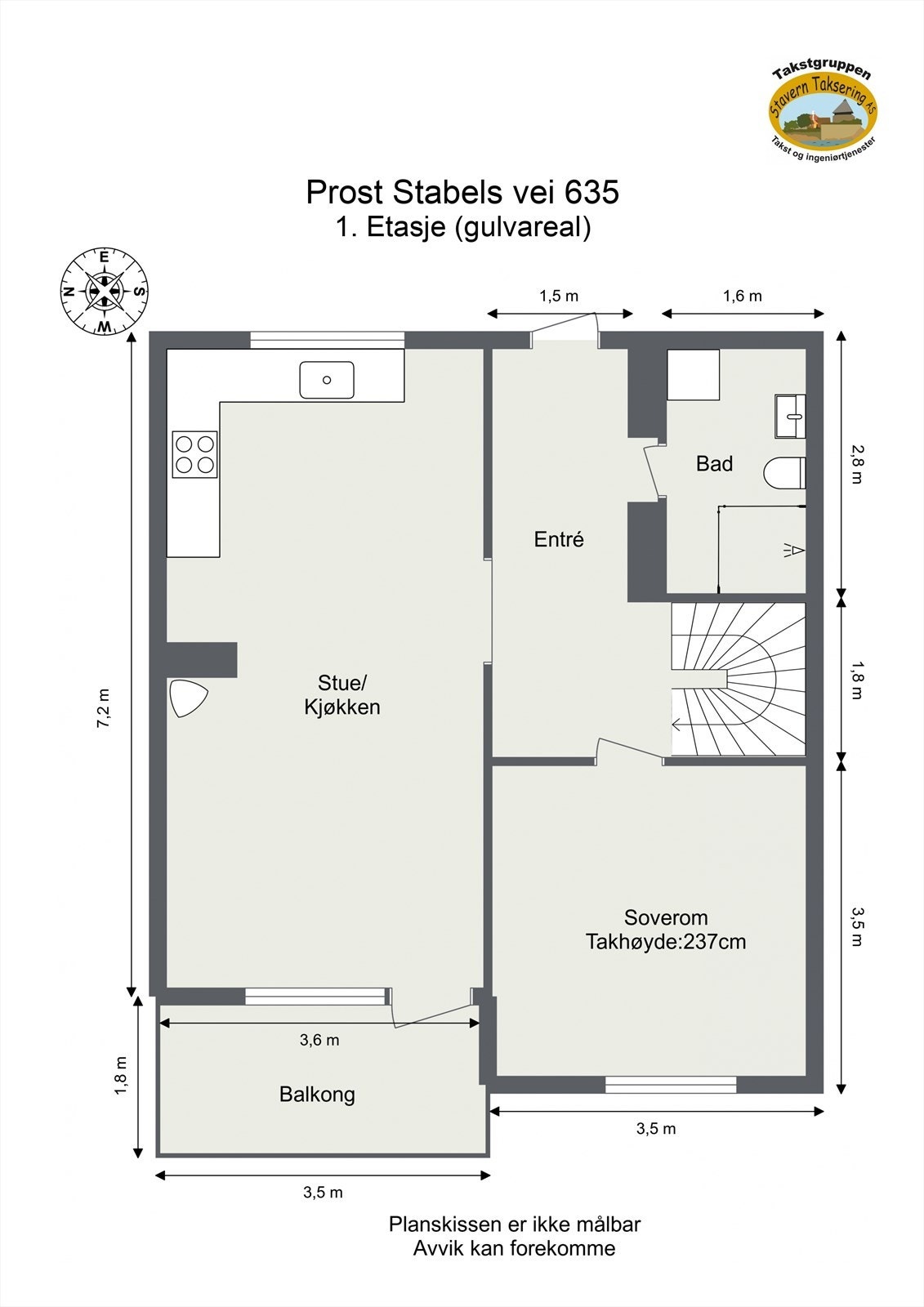Plantegning 1. plan Galleribilde