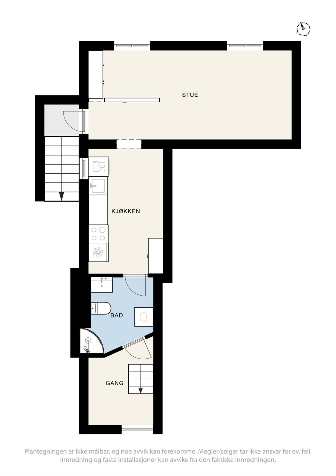Plantegning underetasje Galleribilde