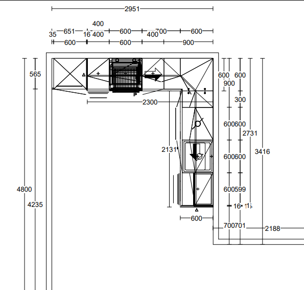 Kjøkkentegning Galleribilde