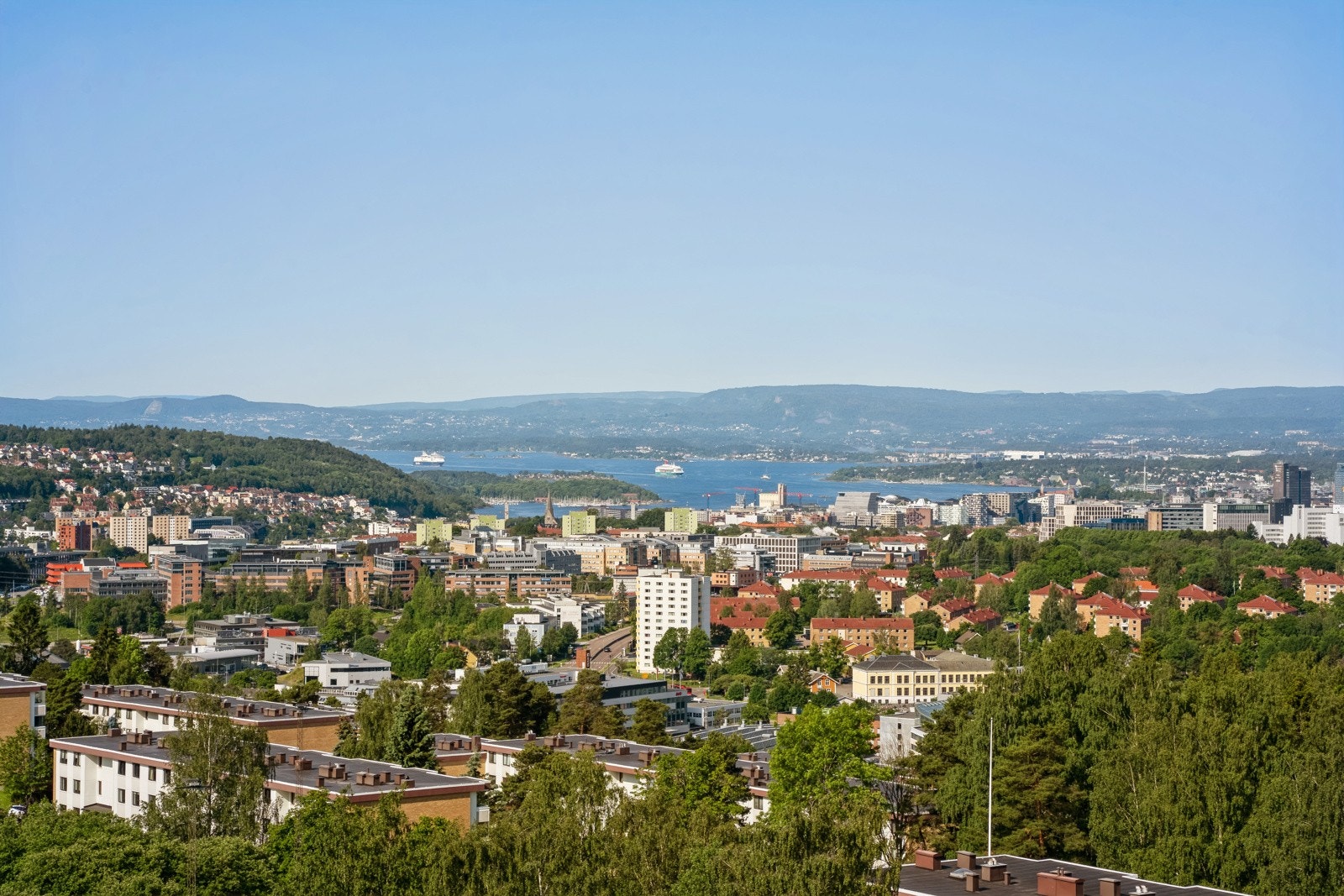 Fra balkongen er det utsikt over Oslofjorden, byen og Holmenkollen! Galleribilde