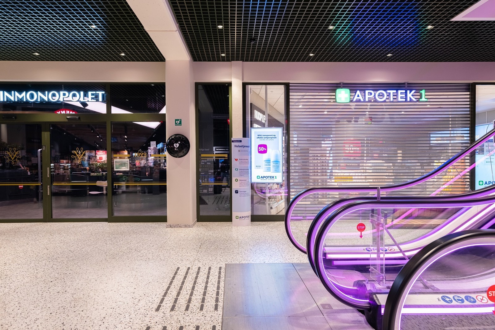 Her finner du også både Vinmonopol og Apotek. Galleribilde