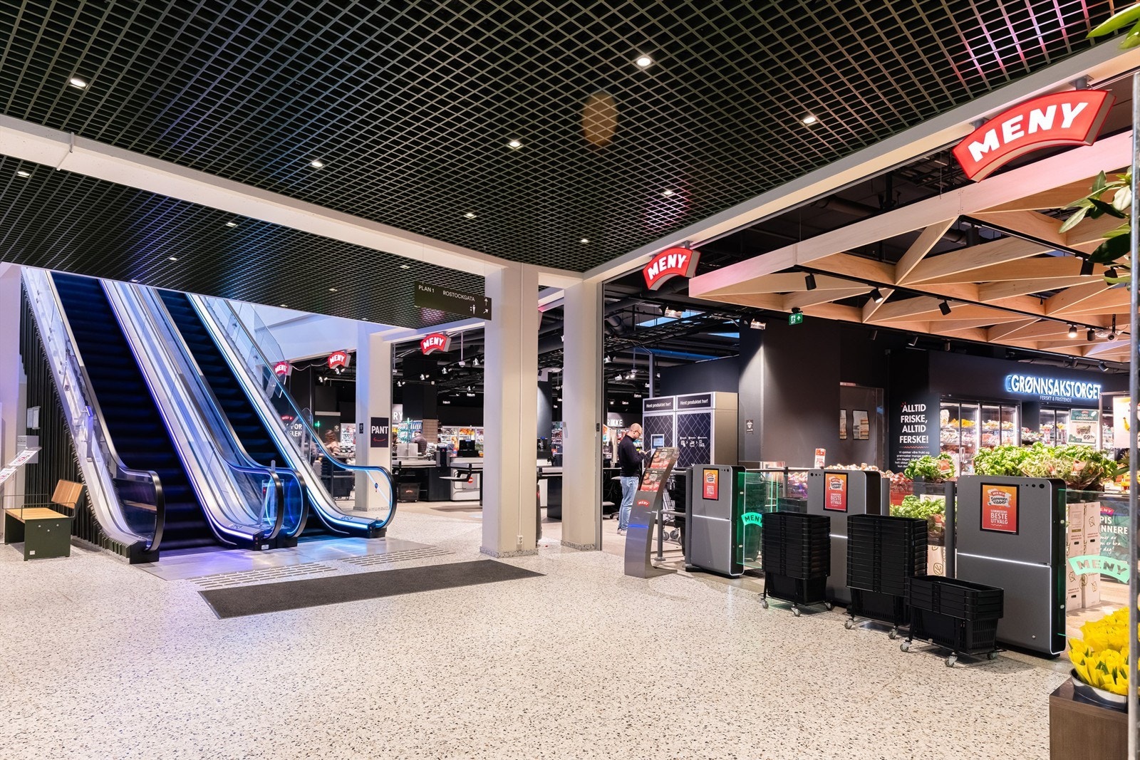 Dagligvarehandelen kan du blant annet gjøre på Meny. Galleribilde