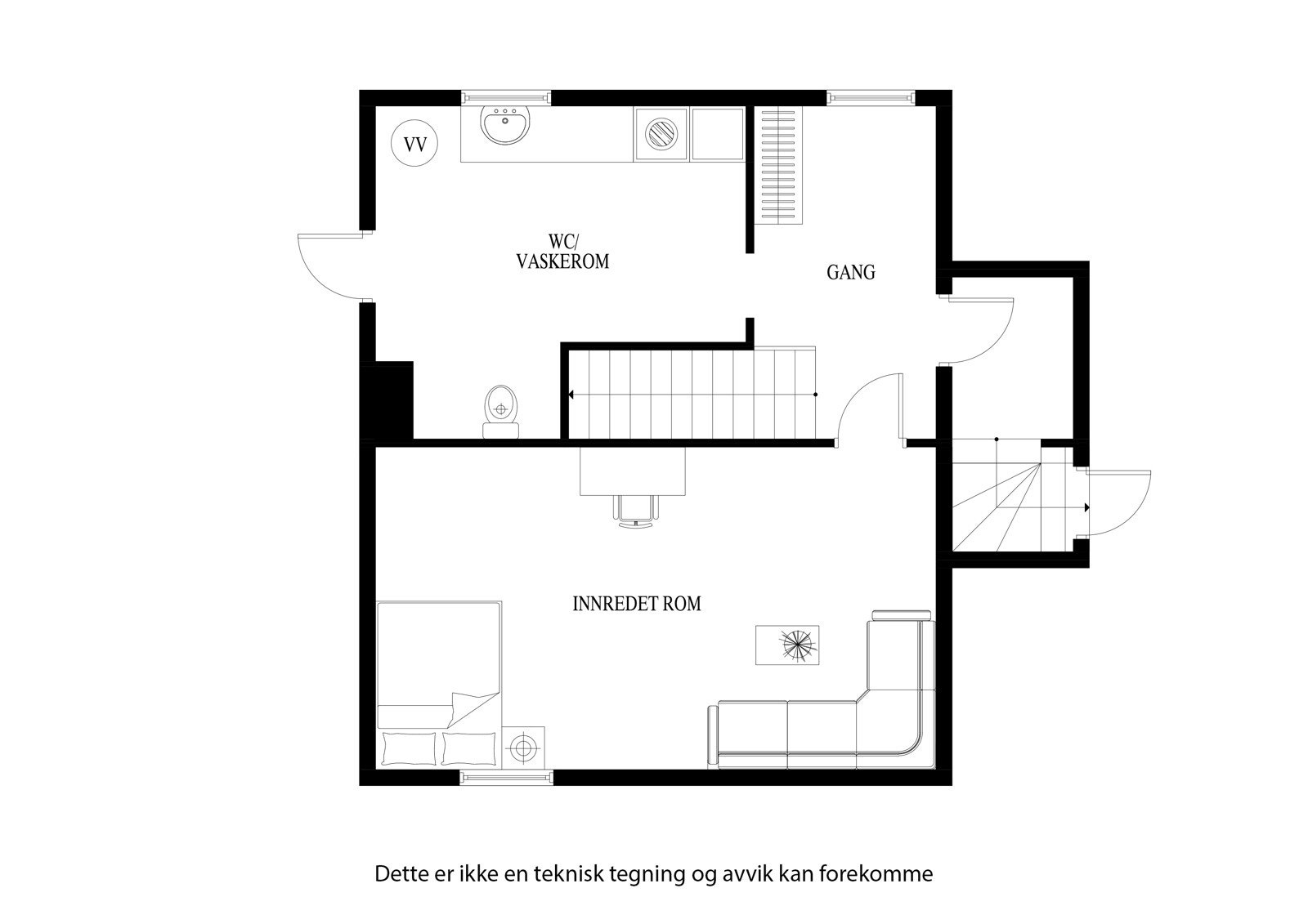 Planløsning for kjelleretasjen Galleribilde