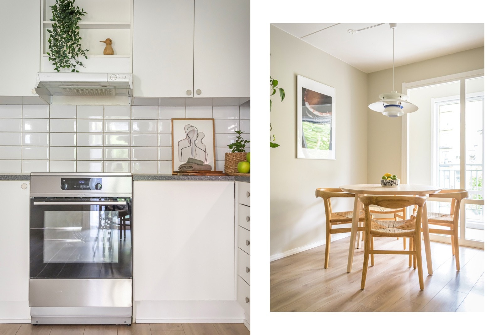 Det er god plass til spisebord både i stue og på kjøkken. Galleribilde