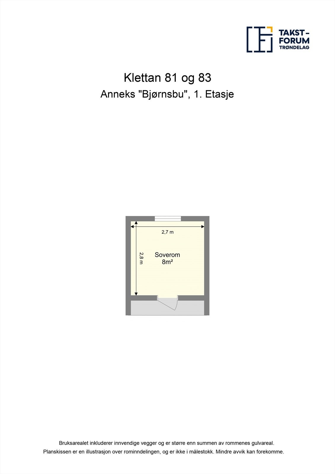 Plantegning - Anneks Bjørnsbu - 1. Etasje. Galleribilde
